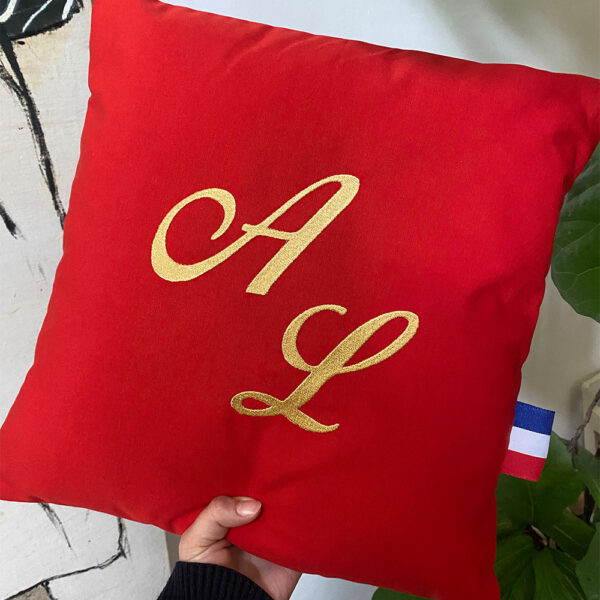 coussin initiale personnalisable