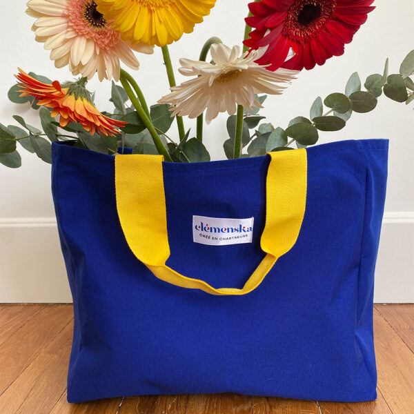 sac dolce vita bleu jaune